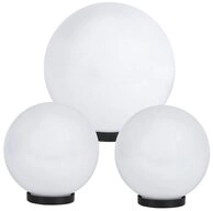 Home4Living Kugelleuchte Aussenleuchten 3er Set &Oslash; 30/20/20 cm opal wei&szlig; E27 o.