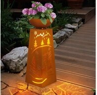 Haushalt International Gartenleuchte, LED-Leuchtmittel fest verbaut, Warmwei&szlig;,...