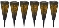 GLOBO LIGHTING LED Solarleuchte, LED-Leuchtmittel fest verbaut, Warmwei&szlig;, 6er Set