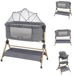 Kikkaboo Komplettbett Beistellbett Sleat Me 2 in 1, Hochstuhl,...