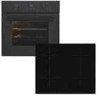 exquisit Backofen-Set BAKO KomfortPlus-In mattschwarz, Elegant und trendig in