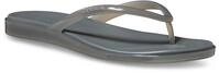 Zehentrenner CROCS "Miami Jelly Round Toe Flip", Damen, Gr. 37, grau (carbon jelly),