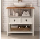 IDIMEX Waschbeckenschrank TEQUILA Waschtisch mit 2 Schubladen und Ablage Massivholz