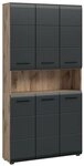 xonox.home Stauraumschrank Nox Oak Nachbildung Melamin beschichtet modern 90x185x30