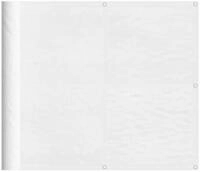 vidaXL Balkonsichtschutz Balkon-Sichtschutz Wei&szlig; 90x1000 cm 100 %...