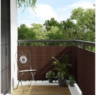 vidaXL Balkonsichtschutz Balkonabdeckung Braun und Schwarz 500x90 cm Poly Rattan