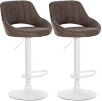 CLP Barhocker Milet Stoff (Set, 2er), Stoffbez&uuml;ge, h&ouml;henverstellbar und drehbar