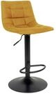 House Nordic Barhocker (2er-Set) in Senfgelb, Velour - 43x108x43cm (BxHxT) (2er-Set)