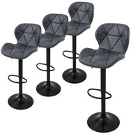 ML-DESIGN Barhocker Gepolsterter Barstuhl mit R&uuml;ckenlehne und Fu&szlig;st&uuml;tze,...
