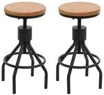 MCW Barhocker MCW-N17-B (Set, 2er), Stufenlos h&ouml;henverstellbar durch...