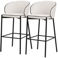 ML-DESIGN Barhocker Gepolsterter Barstuhl mit Metallgestell R&uuml;ckenlehne und