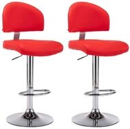 vidaXL Barhocker Barhocker 2 Stk. Rot Kunstleder (2 St)