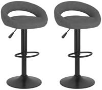 vidaXL Barhocker Barhocker 2 Stk. Dunkelgrau Samt (2 St)
