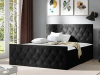 MIRJAN24 Boxspringbett Sky Lux (Matratze, Topper, Polsterkopfteil und Fu&szlig;teil),