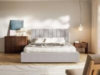 Selsey Polsterbett TOGENTS, gepolstertes Bett mit Kopfteil und wasserabweisendem