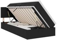 vidaXL Bett Aufbewahrungsbett mit Matratze mit Matratze Schwarz 90 x 190 cm...