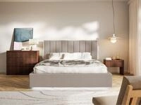 Selsey Polsterbett TOGENTS, gepolstertes Bett mit Kopfteil und wasserabweisendem