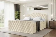 ALTDECOR Boxspringbett VILA-1-Z KING (Multipocket-Matratze H4, H3 Matratze
