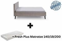 Aileenstore Polsterbett Viola, 140x200 cm, Cordstoff Poppy Beige