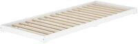 ERST-HOLZ Futonbett Wei&szlig;es Niedriges Einzelbett Flachbett Kiefer Wei&szlig; 100 x...