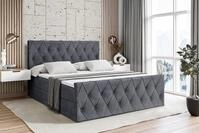 ALTDECOR Boxbett AMAY (mit Matratze Lattenrost Topper Polsterbett mit Bettkasten