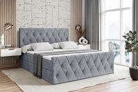 ALTDECOR Boxbett AMAY (mit Matratze Lattenrost Topper Polsterbett mit Bettkasten
