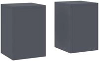 vidaXL Blumenst&auml;nder Pflanzenst&auml;nder 2 pcs Anthrazit 24 x 24 x 35 cm Stahl (2...