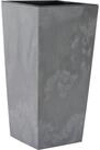 Siena Garden Pflanzk&uuml;bel Pflanzgef&auml;&szlig; NIZZA STONE grau 35x35x68 cm Betonoptik mit