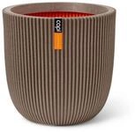 aplanta Blumentopf Blumentopf Kugel Groove warmes taupe, 35x34 cm