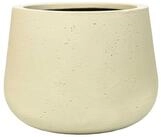 VIVANNO Blumentopf Fiberglas GIRAR Rund - Vesuvbeige Matt (1 St), 36x27 cm