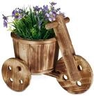 relaxdays Pflanzschale Blumenfahrrad aus Holz