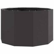 vidaXL Blumentopf Pflanzk&uuml;bel Schwarz 60 x 60 x 35 cm Stahl (1 St)