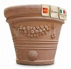 Teramico Blumentopf XXL Terrakotta Pflanzk&uuml;bel "Festonato" &ndash; &Oslash; 45 cm &ndash;...