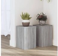 vidaXL Rankhilfe, Pflanzenst&auml;nder 2 Stk. Grau Sonoma 20x20x30 cm Holzwerkstoff