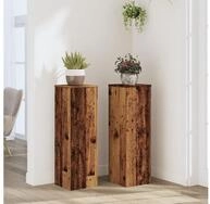 vidaXL Blumenst&auml;nder, Pflanzenst&auml;nder 2 Stk. Altholz-Optik 25x25x80 cm