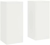 vidaXL Blumenst&auml;nder Pflanzenst&auml;nder 2 pcs Wei&szlig; 24 x 24 x 55 cm Stahl (2 St)