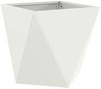 vidaXL Blumentopf Pflanzk&uuml;bel Wei&szlig; 40 x 40 x 40 cm Stahl (1 St)