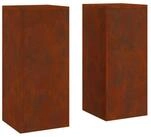 vidaXL Blumenst&auml;nder Pflanzenst&auml;nder 2 pcs Rostig 24 x 24 x 55 cm...