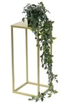 DanDiBo Blumenhocker Metall Gold Eckig 82-42 cm Blumenhocker Beistelltisch