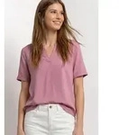 STREET ONE Kurzarmbluse aus softer Viskose rosa 34 EU