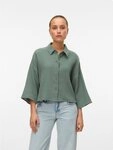 Vero Moda Hemdbluse VMNATALI CROP SHIRT WVN NOOS Baumwolle, loose fit