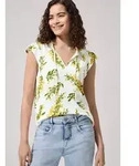 STREET ONE STUDIO Print-Shirt mit geschlitztem Rundhalsausschnitt