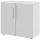 HAMMERBACHER Aktenschrank Regal 2OH T&uuml;ren wei&szlig;/grau