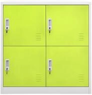 vidaXL Mehrzweckschrank Schlie&szlig;fachschrank Hellgrau und Gr&uuml;n 90x45x92,5 cm...