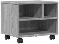 vidaXL Druckertisch Druckerst&auml;nder mit Rollen Grau Sonoma 41x32x34,5 cm