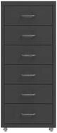 vidaXL Aktenschrank B&uuml;roschrank mit Rollen Anthrazit 28x41x69 cm Metall