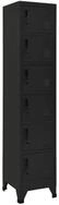 vidaXL F&auml;cherschrank Schlie&szlig;fachschrank Schwarz 38x40x180 cm Stahl (1-St)
