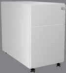 KERKMANN Container Rollcontainer 3 Schubladen BxTxH 43x80x54cm mit...