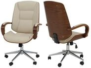 MCW B&uuml;rostuhl MCW-O83, Elegantes Design aus Bugholz, um 360&deg; drehbar, mit...