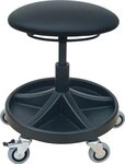 Hocker LOTZ 3528.17-FS2 Drehhocker mit Rollen Kunstlederpolster schwarz Sitz